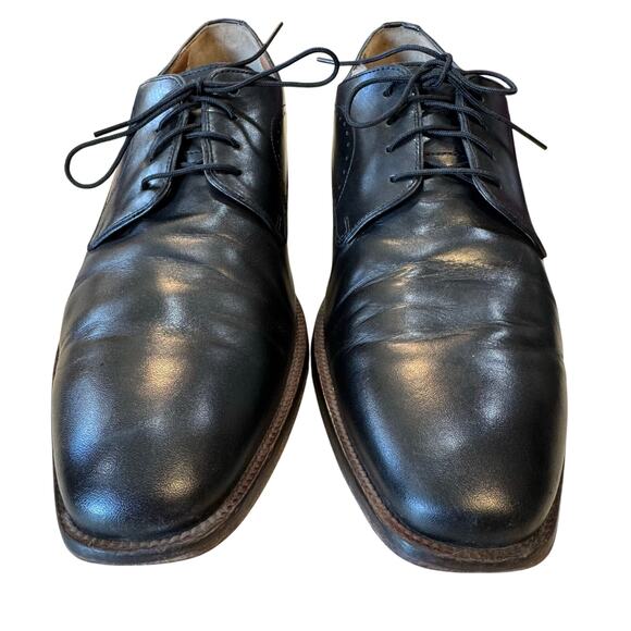 Johnston & Murphy Black Henrick Plain Toe Oxford Size 10.5M - Picture 2 of 6